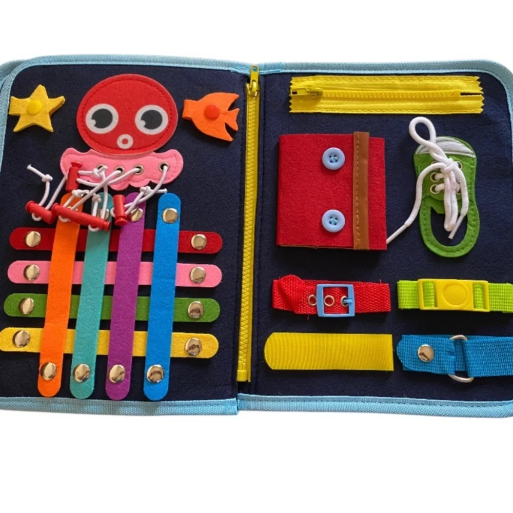 BUTORY Kids Busy Board Early Educational Activity Board For Children Age 3+